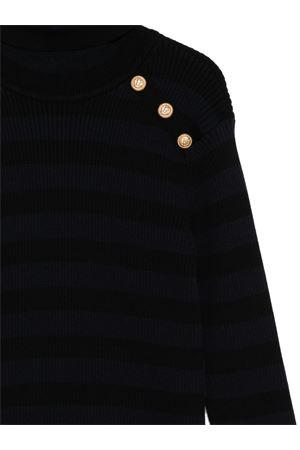 black virgin wool jumper BALMAIN PARIS KIDS | BX9A40Z3297930BL